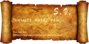 Surugli Valéria névjegykártya
